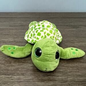 Green Turtle with Glitter Eyes‎ & Embroidered Spotted Fins Plush
